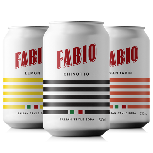 Pizza Night Pack - Mixed Carton (12 x 330ml) Fabio Soda Cans